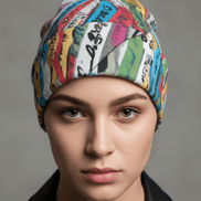Digital Drip AOP Beanie — Abstract Camo Double-Sided Knit Cap Aesthetic Rebellion