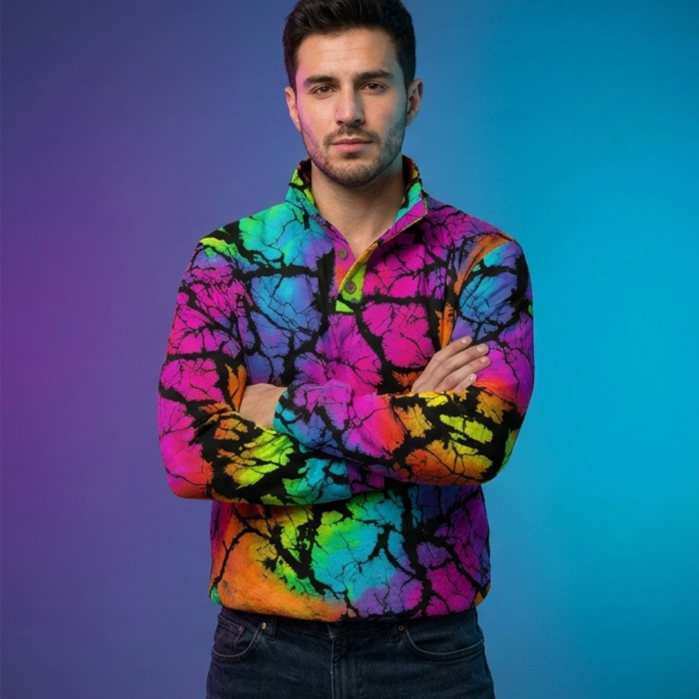 Dreadful Thorns All - Over Print Half - Zip Pullover Shirt | Bold Graphic Streetwear | Men's S–5XL - Aesthetic Rebellion