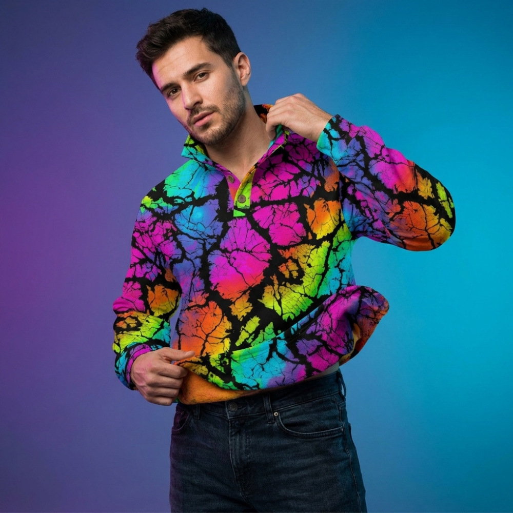 Dreadful Thorns All - Over Print Half - Zip Pullover Shirt | Bold Graphic Streetwear | Men's S–5XL - Aesthetic Rebellion