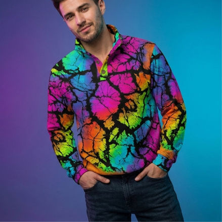Dreadful Thorns All - Over Print Half - Zip Pullover Shirt | Bold Graphic Streetwear | Men's S–5XL - Aesthetic Rebellion