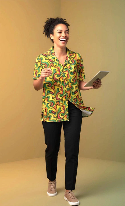 Retro Boundless Swirl Hawaiian Shirt - 70s Psychedelic Aesthetic Summer Top for Modern Creatives by Aesthetic Rebellion