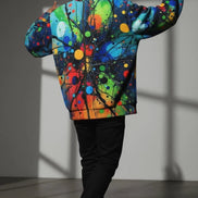 Velvet Ambrosia Explosive AOP Full-Zip Hoodie - Luxury Maximalist Streetwear - Heavyweight Designer Parka by Aesthetic Rebellion