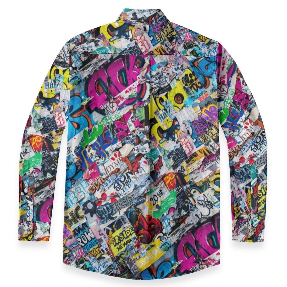 Artistic Print Men's Cotton Shirt - Long Sleeve Button Down by Aesthetic Rebellion