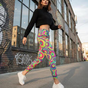 Neon StreetsmArt Athletic Joggers - Vibrant Graffiti Print Unisex Activewear for Urban Style by Aesthetic Rebellion