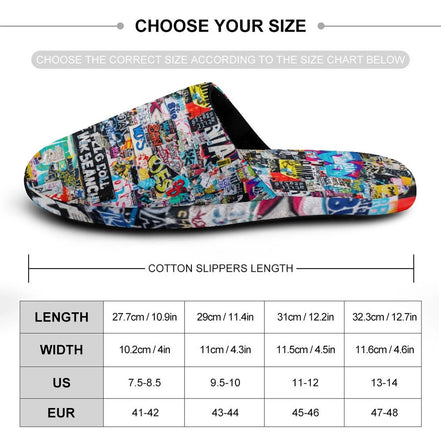 Flannel Men's Cotton Slippers by SALE_DESIGN-Personal Design