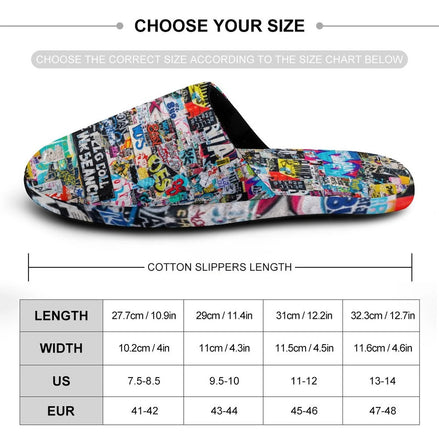 Flannel Men's Cotton Slippers by SALE_DESIGN-Personal Design