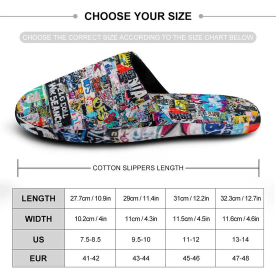 Flannel Men's Cotton Slippers by SALE_DESIGN-Personal Design