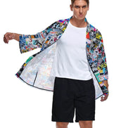 Drop Shoulder Male Kimono Cardigan(All-Over Printing) by SALE_DESIGN-Personal Design