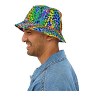 Kaleidoscope Bucket Hat - Psychedelic Rainbow Geometric Rave Sun Hat by Aesthetic Rebellion