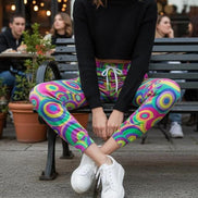 Neon StreetsmArt Athletic Joggers - Vibrant Graffiti Print Unisex Activewear for Urban Style by Aesthetic Rebellion
