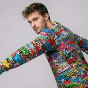 OG Graffiti Tag Sweatshirt, Vibrant All Over Print Crewneck Cotton, Unisex Streetwear Classic Top by Aesthetic Rebellion
