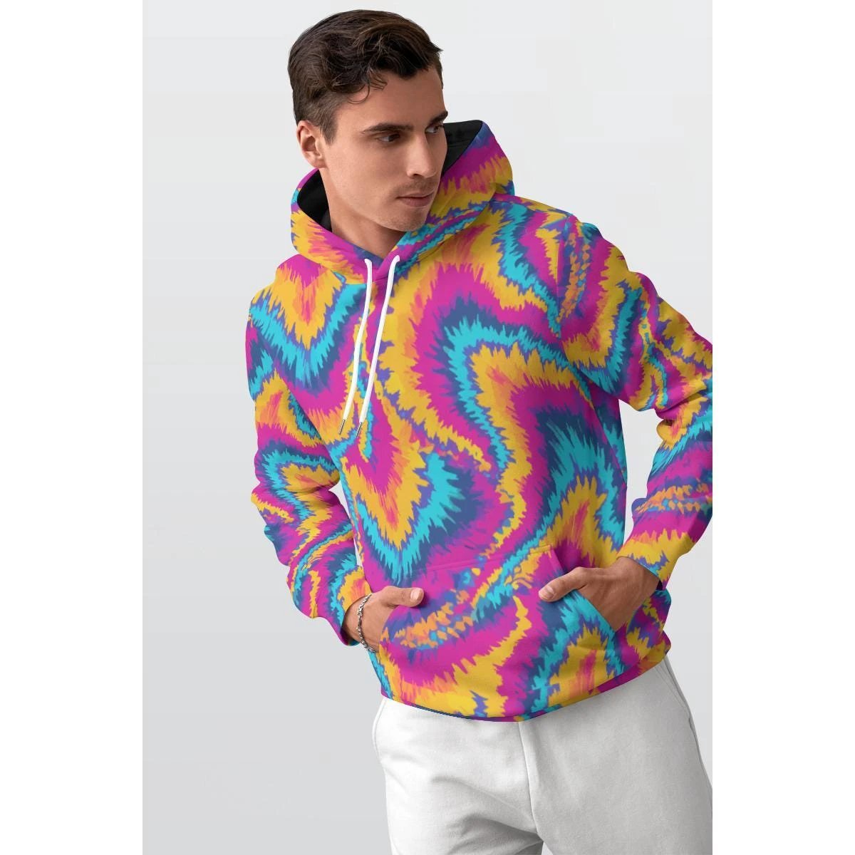 All-Over Print Men's Thicken Pullover Hoodie by Aesthetic Rebellion