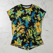 True Flower Child Vector Pajama Set - Whimsical Bohemian Loungewear for Artsy Dreamers
