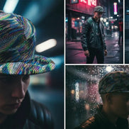 Abstract Fractal Art Flat Brim Cap • Maximalist Streetwear Snapback by Aesthetic Rebellion
