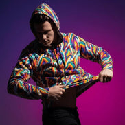 StreetsmArt Collage Athletic Hoodie - Heavyweight Maximalist Gym Wear - Designer Graffiti Activewear by Aesthetic Rebellion