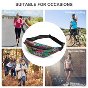Designer Maximalist Fanny Pack - Waterproof Crossbody Sling Bag for Rave, Travel & Urban Commuting by Aesthetic Rebellion