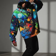 Velvet Ambrosia Explosive AOP Full-Zip Hoodie - Luxury Maximalist Streetwear - Heavyweight Designer Parka by Aesthetic Rebellion