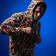 StreetsmArt Collage Athletic Hoodie - Heavyweight Maximalist Gym Wear - Designer Graffiti Activewear by Aesthetic Rebellion
