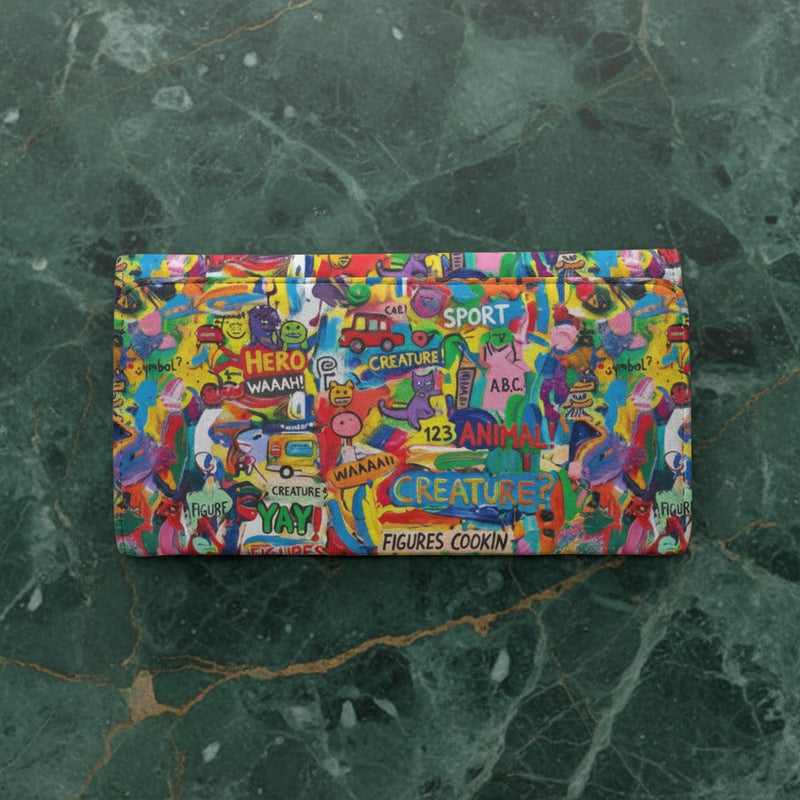 Vibrant Carnival Map Foldable Wallet | All-Over Print | Bold Festival Accessories