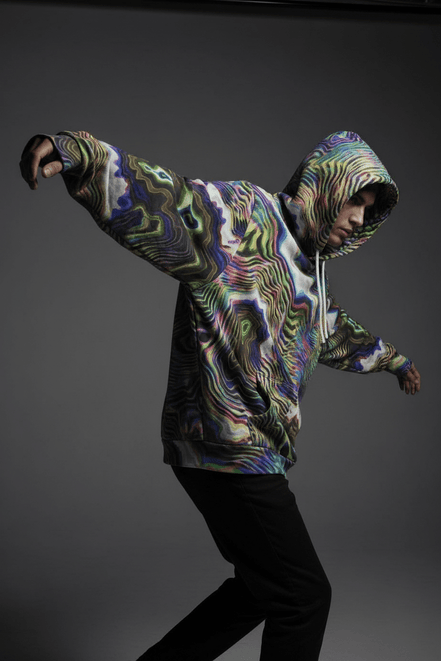 Glitch Art AOP Pullover Hoodie — Mind Trip Psychedelic Swirl Streetwear For All Genders - Aesthetic Rebellion