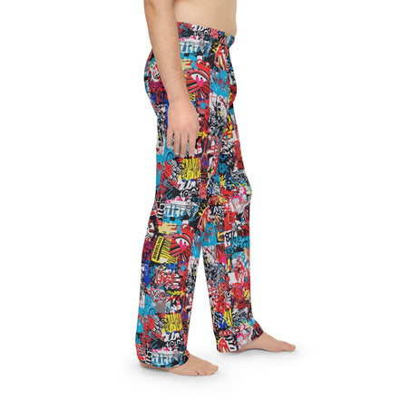 Graffiti Collage Pajama Pants | Street Art All-Over Print Lounge Pants - Aesthetic Rebellion