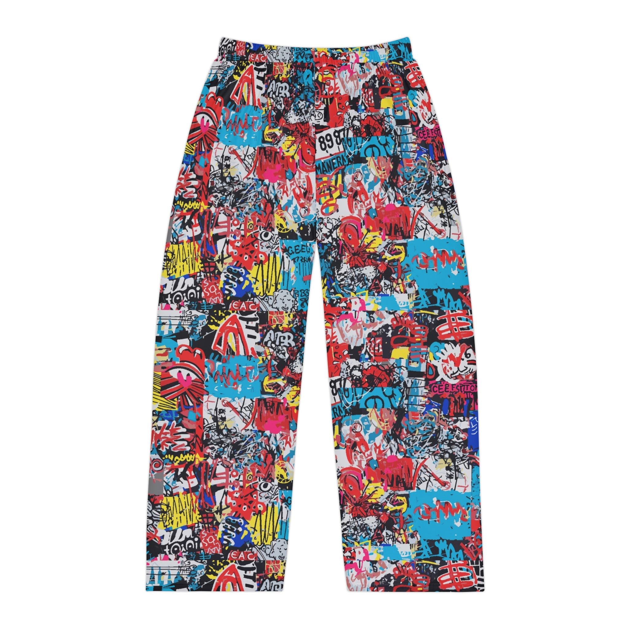 Graffiti Collage Pajama Pants | Street Art All-Over Print Lounge Pants - Aesthetic Rebellion