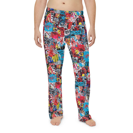 Graffiti Collage Pajama Pants | Street Art All-Over Print Lounge Pants - Aesthetic Rebellion