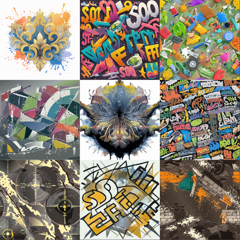 graffiti street art SVG bundle preview
