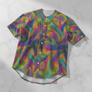 Holographic Collectors Card Baseball Jersey — All - Over Print - Aesthetic Rebellion