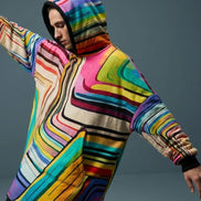 Hoodie Blanket – Laffy Taffy Wrapper All - Over Print | Wearable Art, Oversized Sherpa Fleece, All Gender - Aesthetic Rebellion