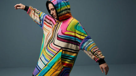Hoodie Blanket – Laffy Taffy Wrapper All - Over Print | Wearable Art, Oversized Sherpa Fleece, All Gender - Aesthetic Rebellion