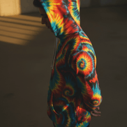 Inferno Vortex Tie-Dye AOP Hoodie for Psychedelic Streetwear Collectors — Hand-dyed spiral tie-dye pattern in rainbow tones. Unisex hoodie with art kid fashion, main character energy, hyperpop streetwear style. Aesthetic Rebellion.