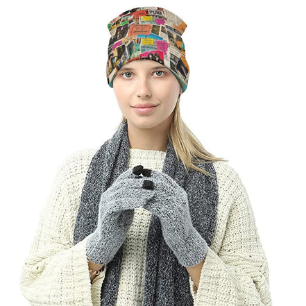Maximalist AOP Beanie for Streetwear Collectors — All-over print in vivid multicolor tones. Women's beanie with main character energy, festival core 2026, art kid fashion style. Aesthetic Rebellion.