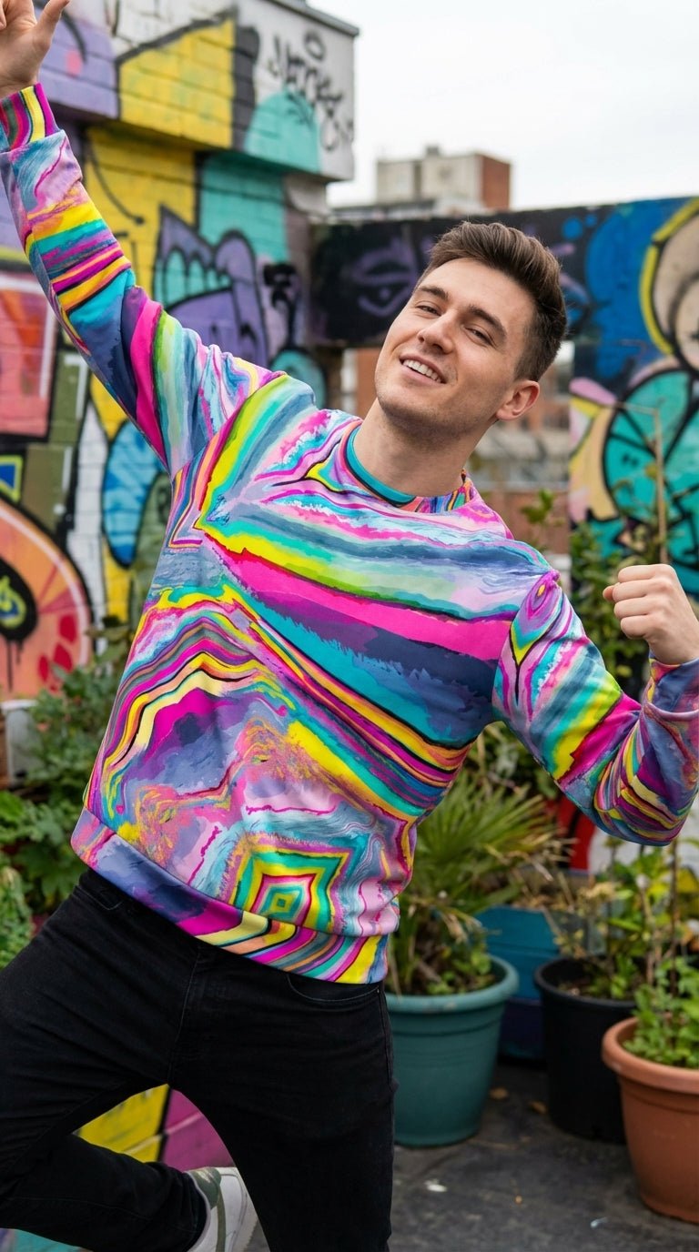 Melted Candy All - Over - Print Unisex Sweatshirt | 100% Cotton 310GSM - Aesthetic Rebellion