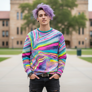 Melted Candy All - Over - Print Unisex Sweatshirt | 100% Cotton 310GSM - Aesthetic Rebellion