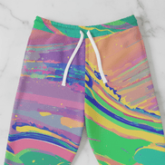 Melted Neon Crayons All - Over Print Athletic Joggers - Aesthetic Rebellion
