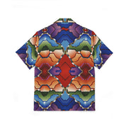 Men's AOP Hawaiian Camp Shirt for Bold Summer Maximalists — All-Over Print Streetwear Button-Up, Festival Resort Statement Top, Assembled in USA - Aesthetic Rebellion