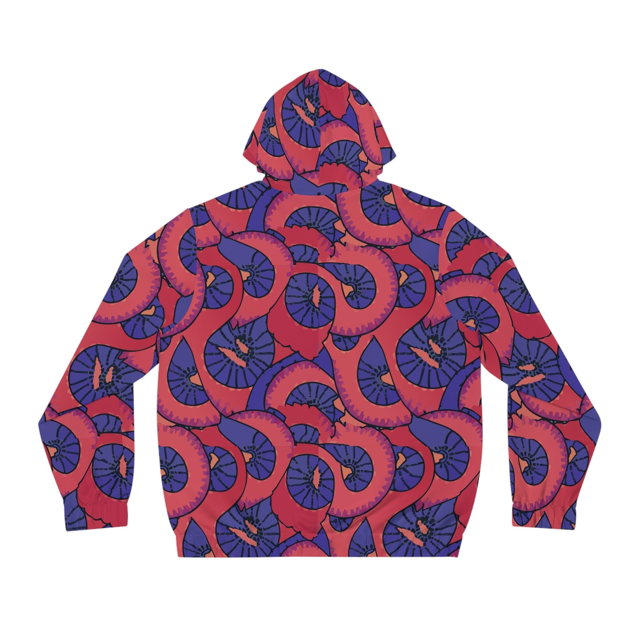 Men's Psychedelic Festival Hoodie — Bold Spiral All-Over Print Full-Zip Rave Jacket | Trippy Streetwear - Aesthetic Rebellion