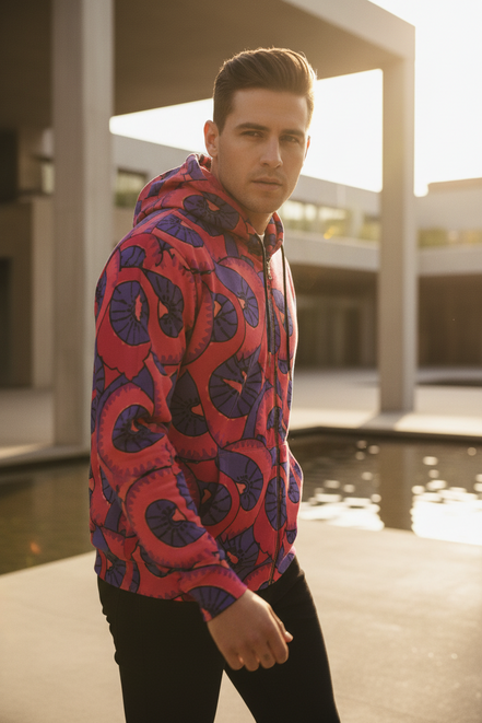 Fan Bloom Full-Zip Hoodie Aesthetic Rebellion
