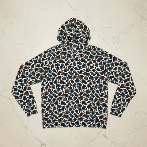 Neon Biomorphic Cow Print AOP Hoodie for Psychedelic Fashion — Psychedelic full-coverage print in neon tones. Unisex hoodie with art kid fashion, main character energy, hyperpop streetwear style. Aesthetic Rebellion.