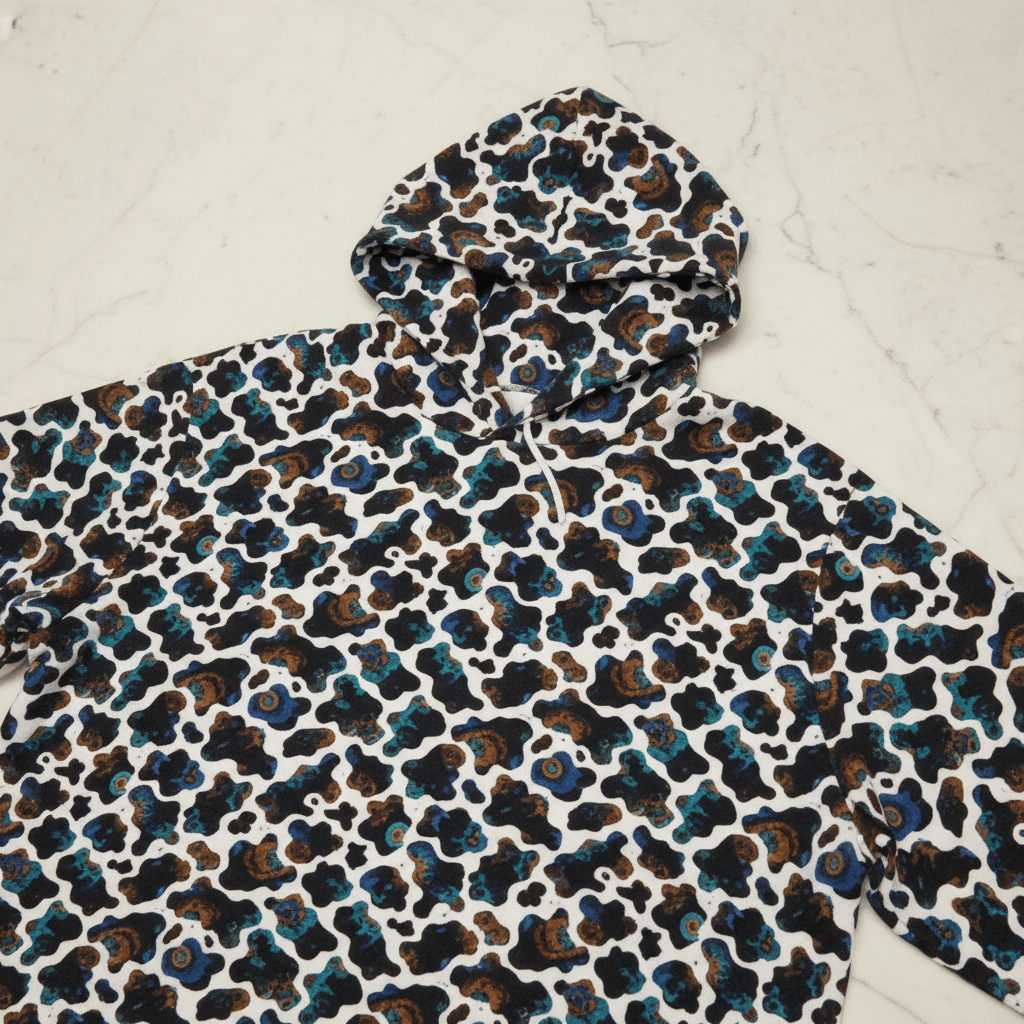 Neon Biomorphic Cow Print - Psychedelic All - Over Print Unisex Hoodie - Aesthetic Rebellion