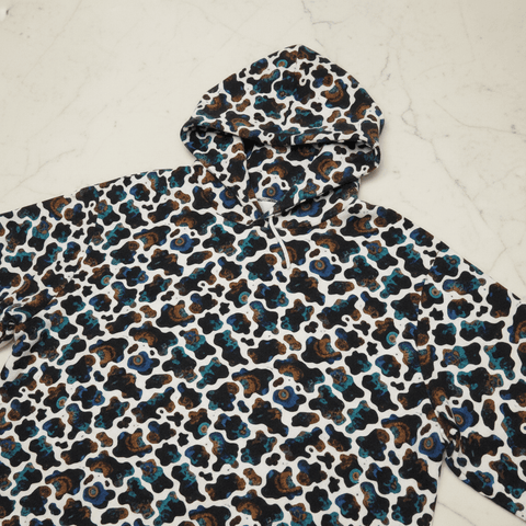 Neon Biomorphic Cow Print AOP Hoodie for Psychedelic Fashion — Psychedelic full-coverage print in neon tones. Unisex hoodie with art kid fashion, main character energy, hyperpop streetwear style. Aesthetic Rebellion.