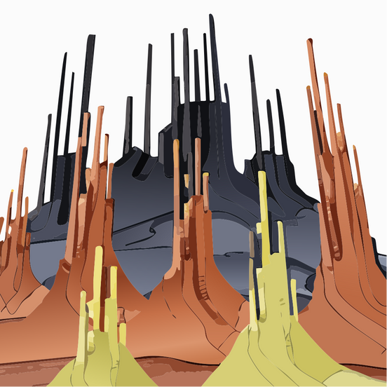 Neon Circuit Meltdown – all-over print SVG showing cyberpunk lava explosion with glowing circuitry dissolving into organic lava flows