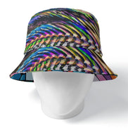 Ocular Opulence Reversible Bucket Hat — All-over print in vivid multicolor tones. Unisex bucket hat with main character energy, festival core 2026, art kid fashion style. Aesthetic Rebellion.