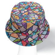 Ocular Opulence Reversible Bucket Hat — All-over print in vivid multicolor tones. Unisex bucket hat with main character energy, festival core 2026, art kid fashion style. Aesthetic Rebellion.