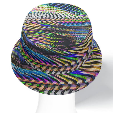 Ocular Opulence Reversible Bucket Hat — All-over print in vivid multicolor tones. Unisex bucket hat with main character energy, festival core 2026, art kid fashion style. Aesthetic Rebellion.