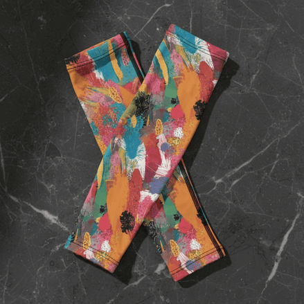 Paint Splatter UV Arm Sleeves | Ice Silk Cooling, Unisex S–XL - Aesthetic Rebellion