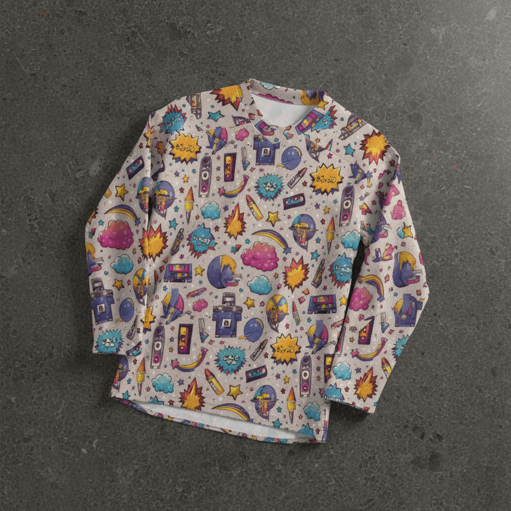 Plush Medley AOP Graphic Jersey - Abstract Ravewear - Aesthetic Rebellion