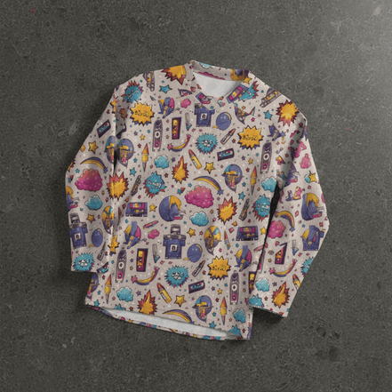 Plush Medley AOP Graphic Jersey - Abstract Ravewear - Aesthetic Rebellion