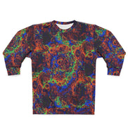 Psychedelic Lava Pattern Sweatshirt | Abstract All-Over Print - Aesthetic Rebellion